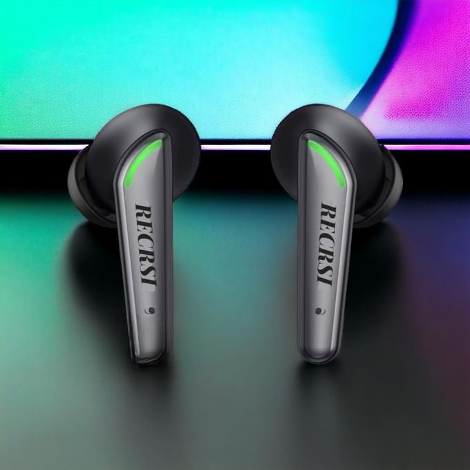 Gaming Airbuds Recrsi RE-S104 Gaming airbuds. 5.3 bluetooth version, Long Battery time bst airbuds for gaming.
