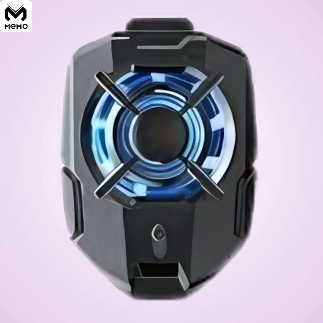 Memo DLA7 phone cooling fan with RGB Gaming LED. Compatible with all devices