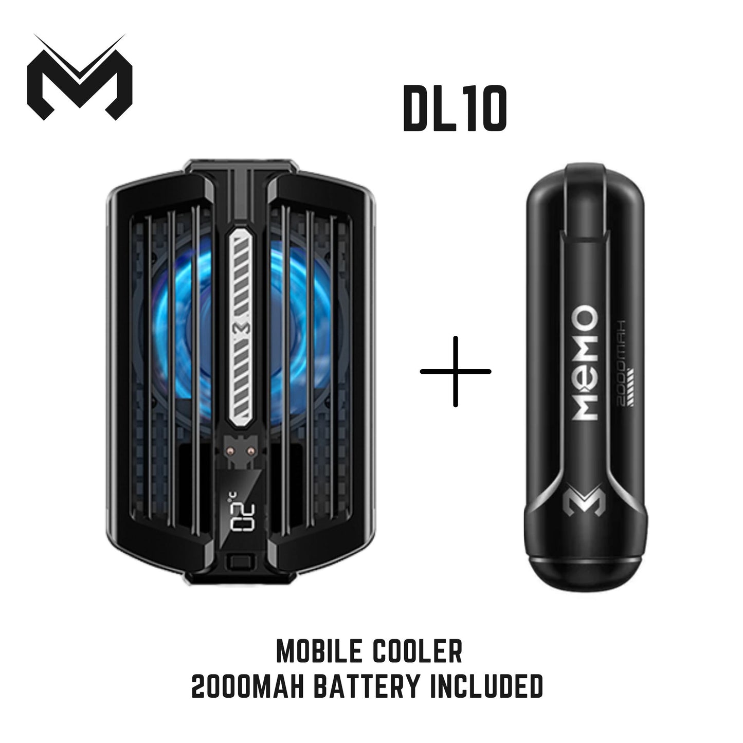 MEMO DL10 Cooling fan with 2000mah battery.
