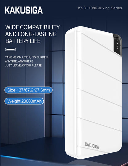 KAKU 20000mah Power Bank with super fast charging.