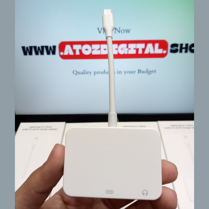 Apple 2 in 1 dual connecter/ splitter (Audio, Call & Charging Adapter)