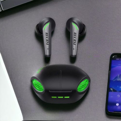 Gaming Airbuds  Recrsi RE-S104 Gaming airbuds. 5.3 bluetooth version, Long Battery time bst airbuds for gaming.