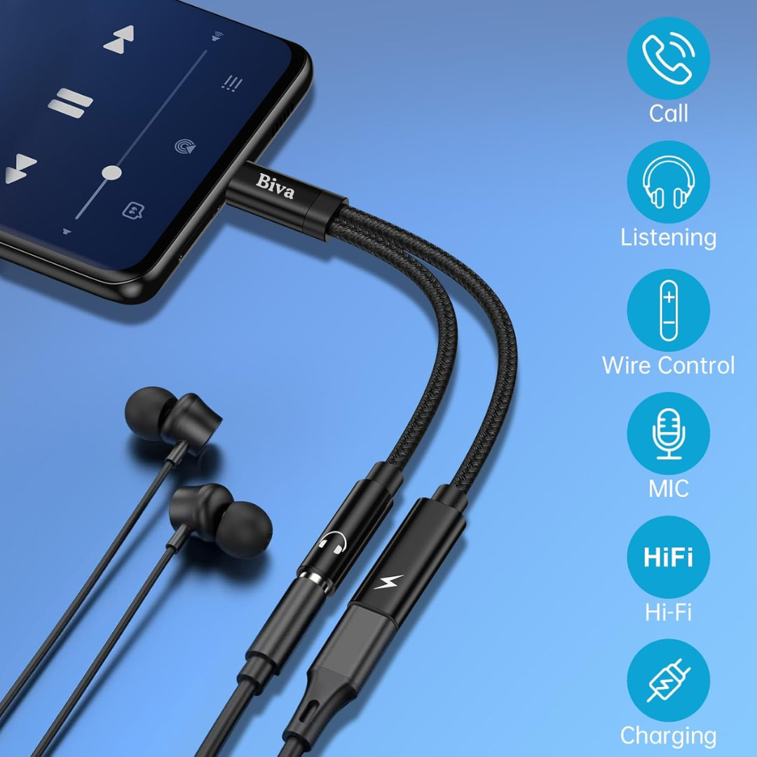 Biva Type c dual splitter + Pubg Gloves