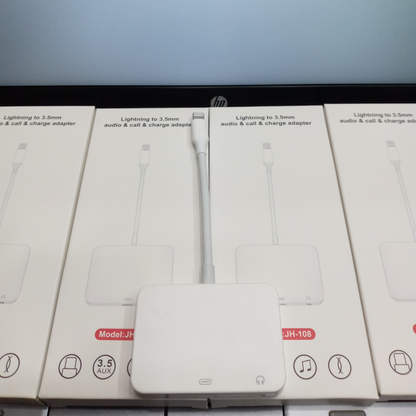 Apple 2 in 1 dual connecter/ splitter (Audio, Call & Charging Adapter)