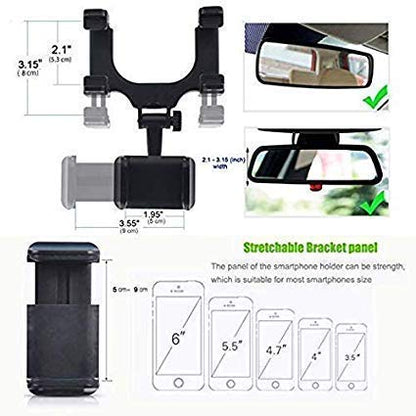 Car Rearview Mirror Mount Mobile Holder.
