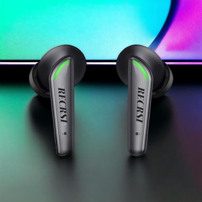 Gaming Airbuds  Recrsi RE-S104 Gaming airbuds. 5.3 bluetooth version, Long Battery time bst airbuds for gaming.