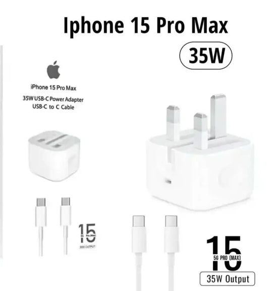 iPhone 15 Pro Max 35W USB-C Power Adapter