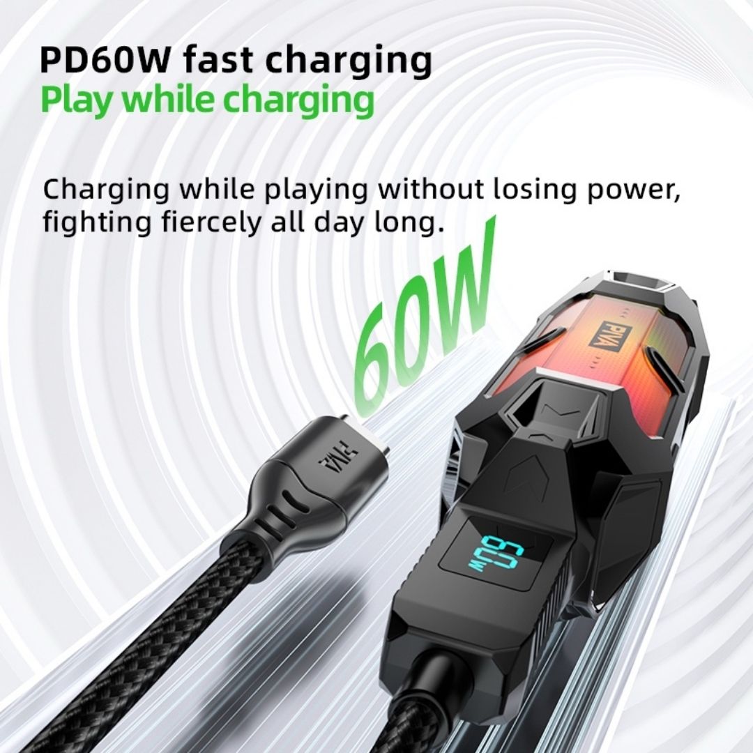 Piva X41 Dual Port Splitter (4IN1), 60W Fast Charging, with sound card.