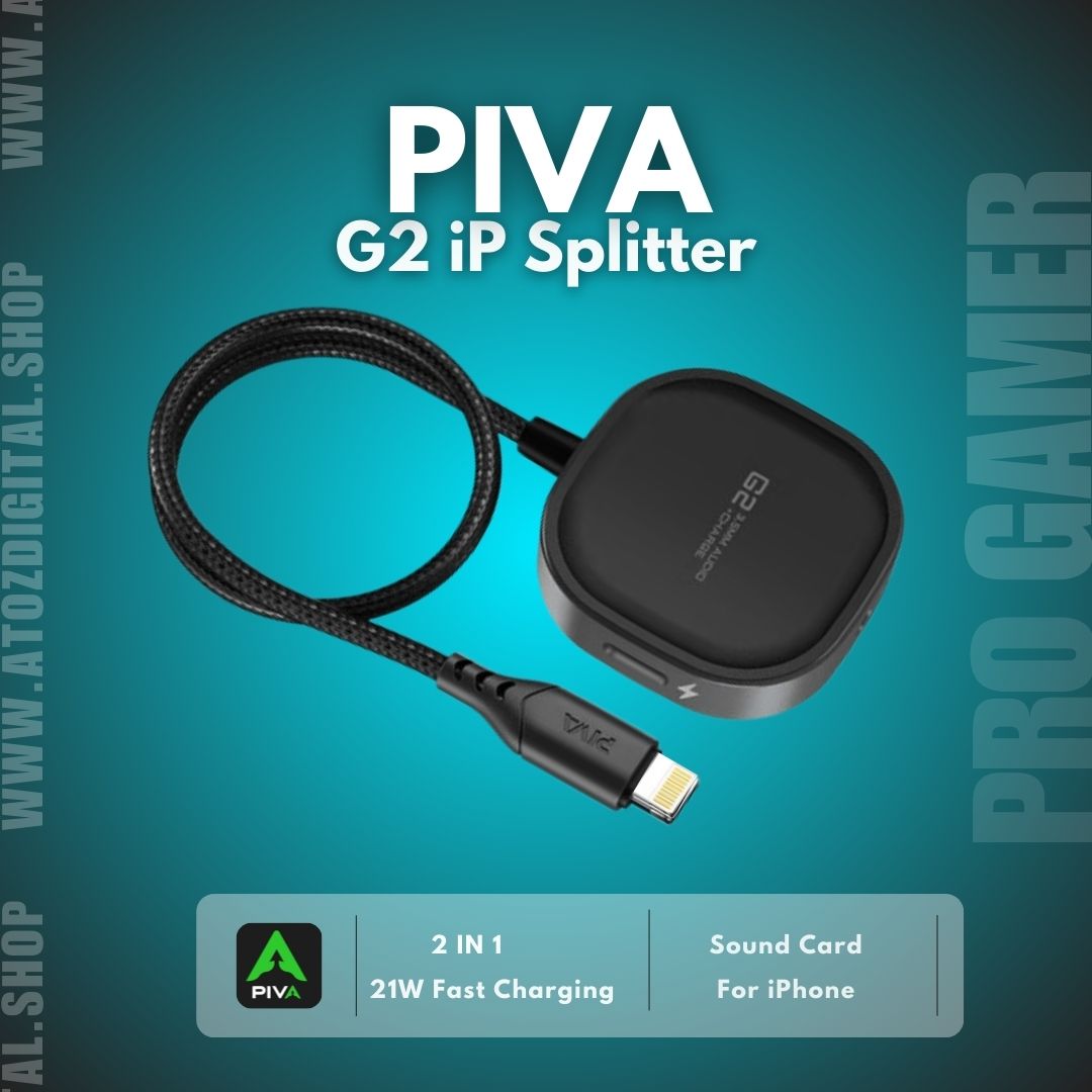 Piva G2 iP Gaming Splitter – Lightning to 3.5mm + Charging Adapter