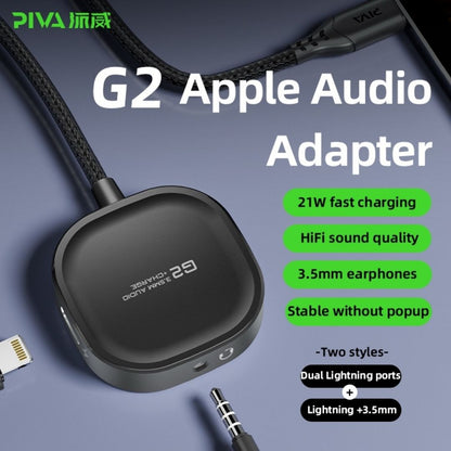 Piva G2 iP Gaming Splitter – Lightning to 3.5mm + Charging Adapter
