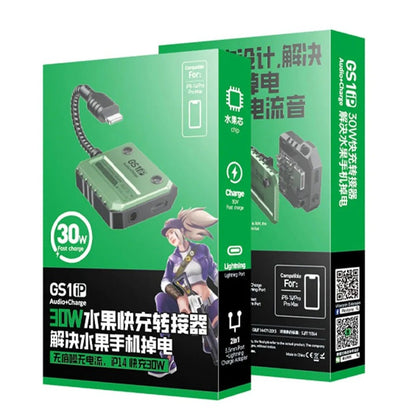 Plextone GS1 iPhone Lightning Splitter Adapter to 3.5mm Converter with PD 30W Fast Charge