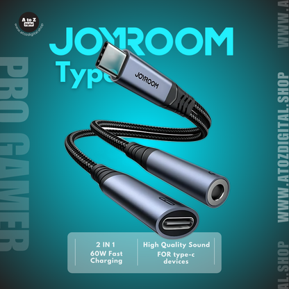JOYROOM Audio-Transfer Series 2-in-1 Audio Adapter (Type-C to 3.5mm+Type-C)