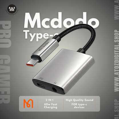 Mcdodo 3.5MM Audio Type-C Charging Dual Adapter