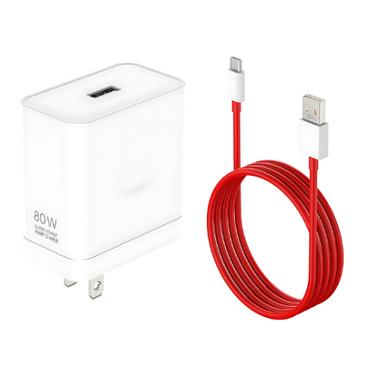 OnePlus Super vooc 80W Adapter USB A-to-C Warp Charger
