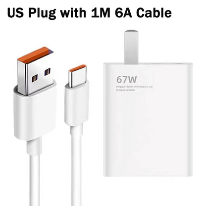 MI 67W Charger with cable.