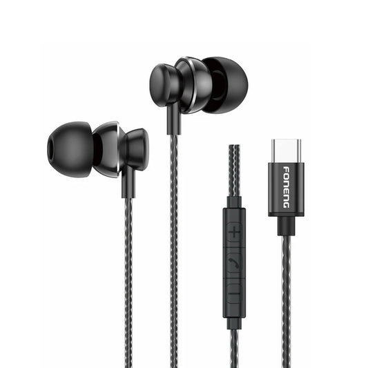 FONENG In-ear Heavy Bass Earphone TypeC Interface Wired Earphone T67