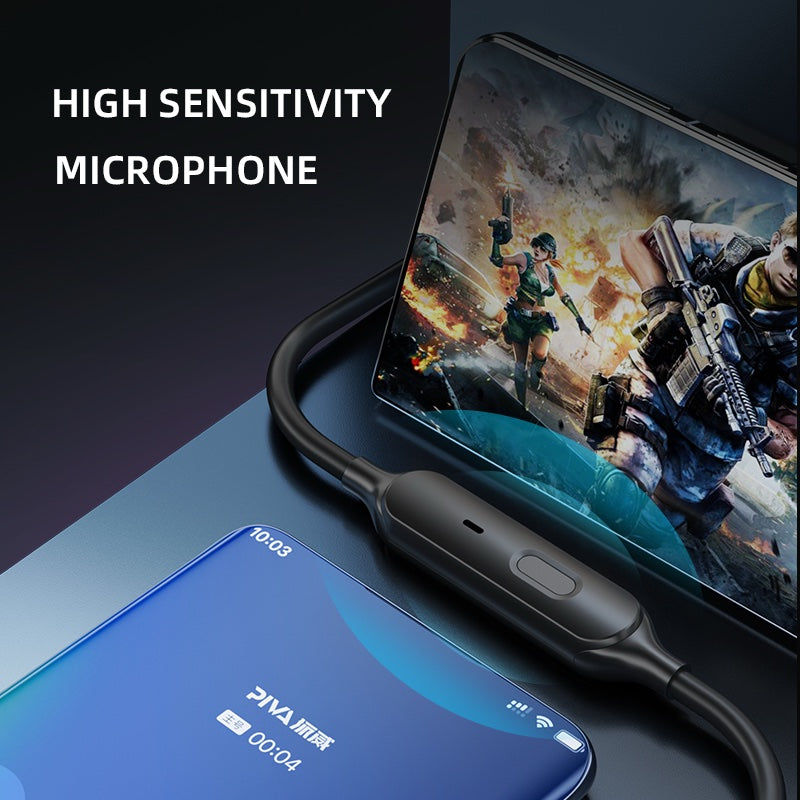 Piva S6 Gaming Wired Earphones with Built in Sound Card CSGO Gaming High Quality and Microphone PUBG