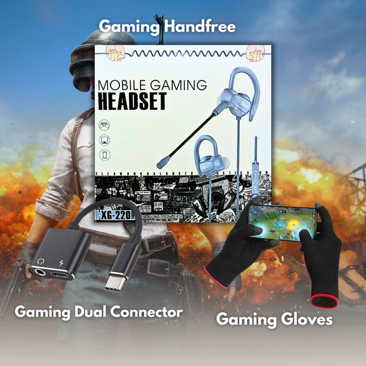 Gaming Handfree + Dual Digital Connector + Gaming Gloves